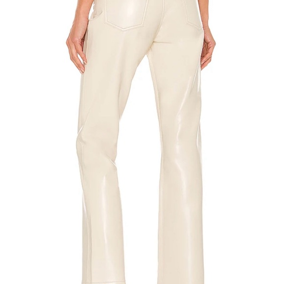 Agolde Women's Recycled Leather Relaxed Boot Pant in powder Sz 27 - NWT - Picture 3 of 14